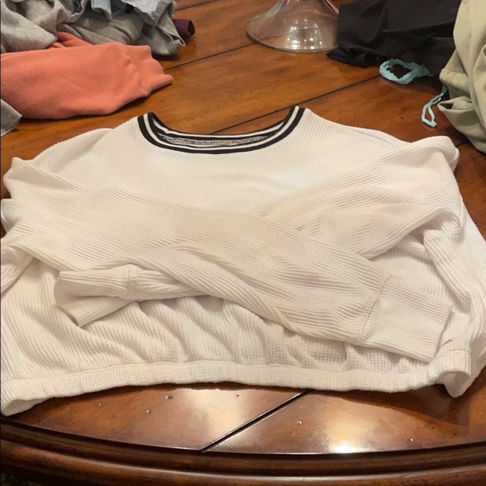 White Hollister “Boyfriend” Longsleeve